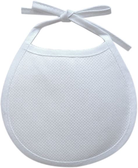 Bib to X Stitch Solid White from Charlescraft  5" x 6" 14 Count Aida
